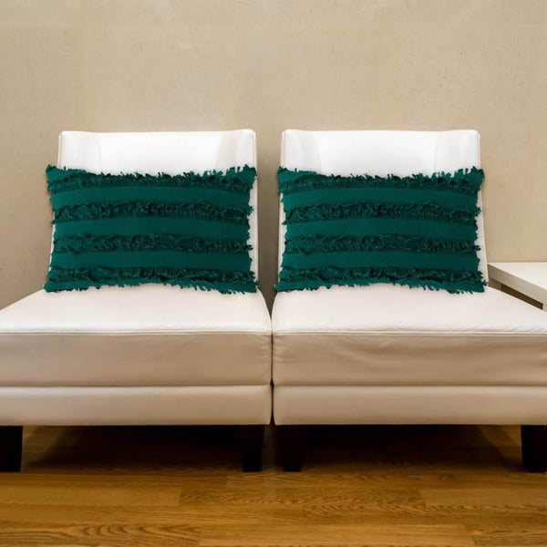 Decorative Throw Pillow with Tassel,Modern Solid Color for Indoor and Outdo Carousel 9