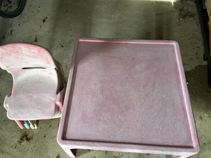 Kids Table & 4 Chairs Plastic Set Carousel 4