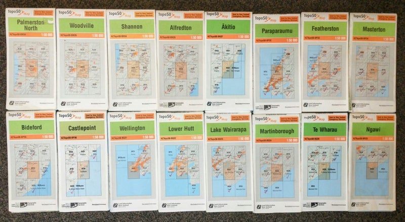Topographic Maps - 1:50,000 Lower Nth Island Carousel 1