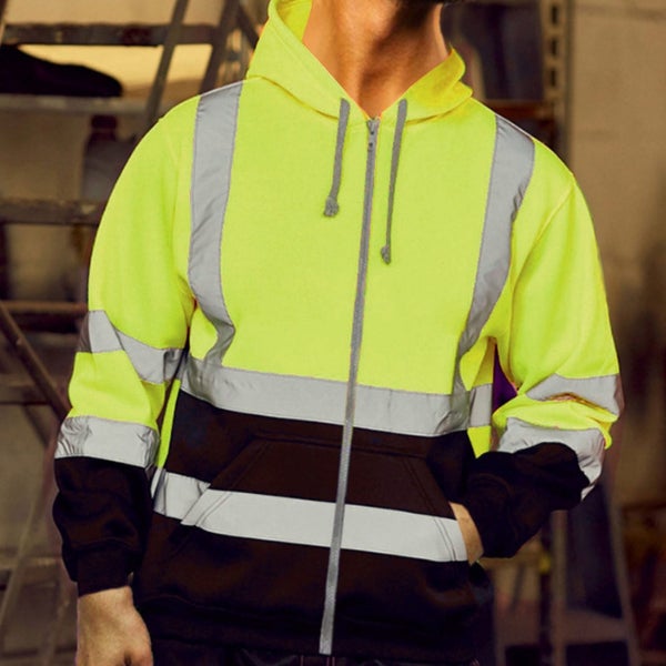 High Visibility Tops for Men Quick Dry Long Sleeves Round Neck Safety Tops Carousel 2