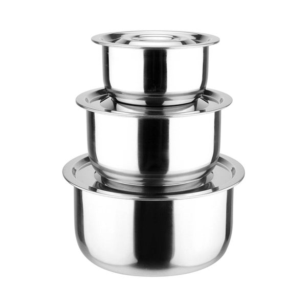 Stainless Steel Bowls ! Thai Style 3 Piece Cooking Pot Set, Stainless Steel Carousel 2