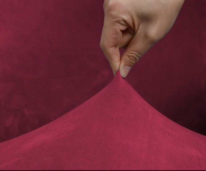 Stretch Round Ottoman Cover Foot Stool Slipcover Footrest Cover-Black Carousel 2