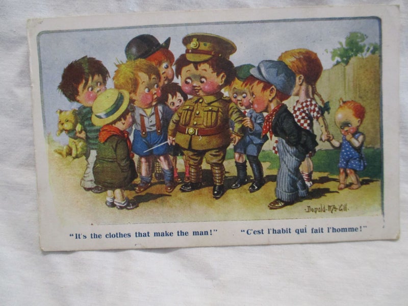 Its The Clothes That Make The Man - Donald McGill Postcard - BH 4023 Carousel 1