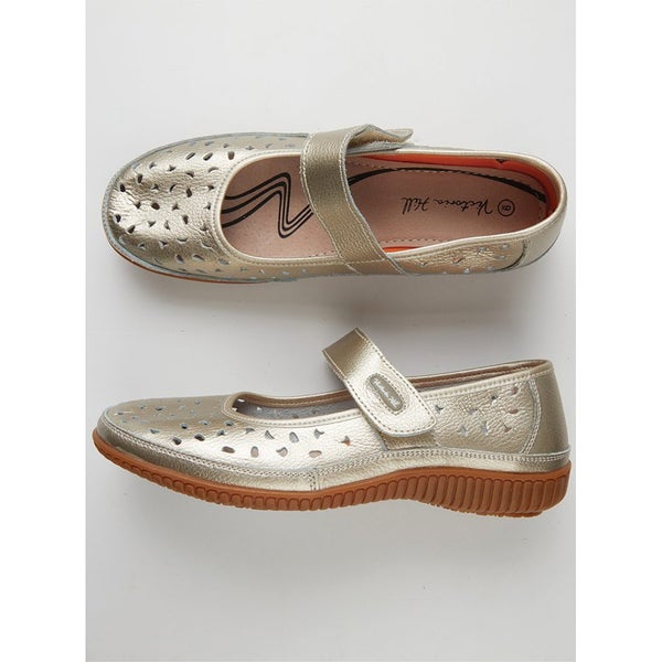 Comfort, Quality & Style - Leather Mary Jane Cutout - Size 9 - Pewter Carousel 1