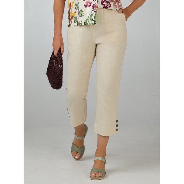 Button hem capris - perfect summer pants - size 22 - match with almost anything Carousel 1