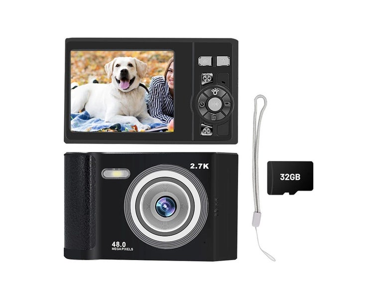 48MP HD Compact Digital Camera with 32G Memory Card-Black Carousel 1