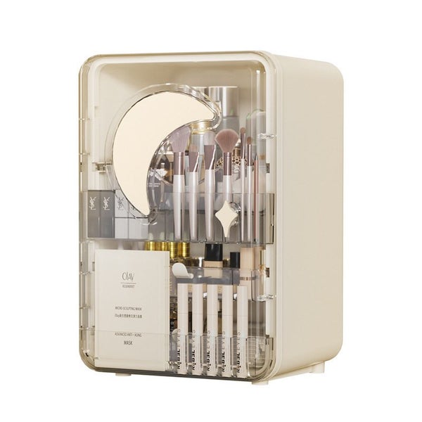 Makeup Organizer Box Large Capacity Dustproof Storage for Lipstick & Skincare Carousel 1