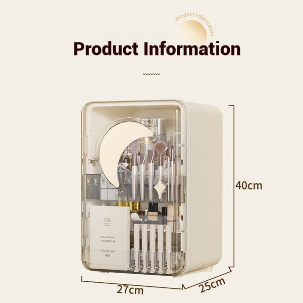 Makeup Organizer Box Large Capacity Dustproof Storage for Lipstick & Skincare Carousel 2