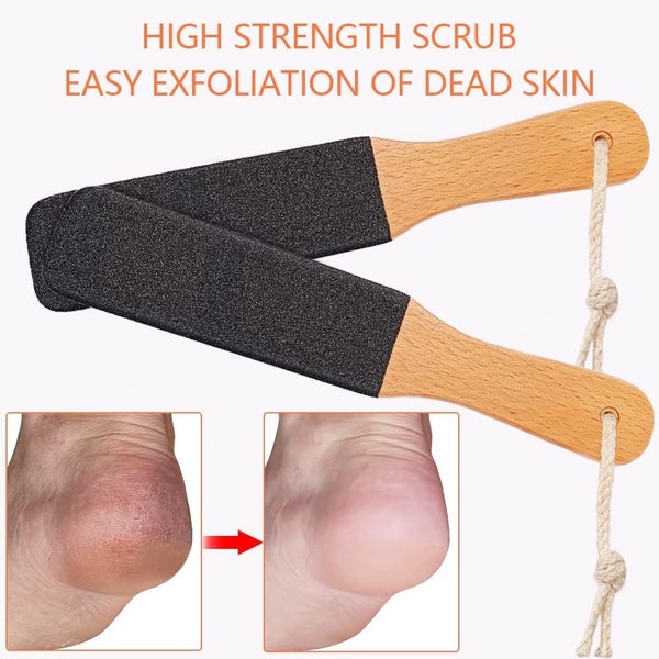 Beech Wood Foot File Dead Skin Remover Pedicure Tool for Calluses Cracked Heels Carousel 4
