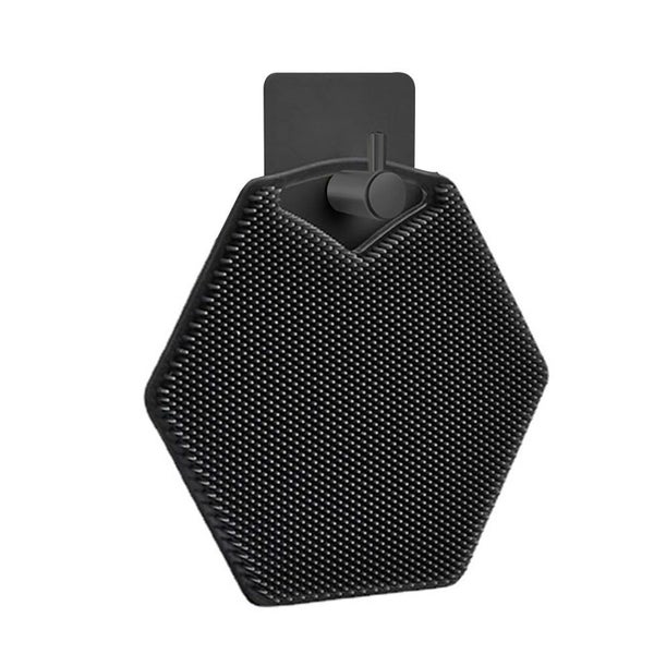 2PCS Silicone Bath Brushes Exfoliating Scrubbers Shower Massage-Black Carousel 3