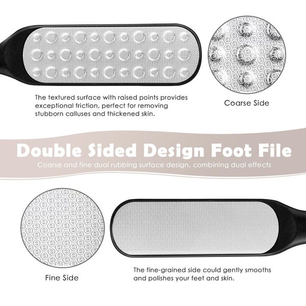 Stainless Steel Foot File Dual-Sided Callus Remover for Cracked Heels Dead Skin Carousel 2