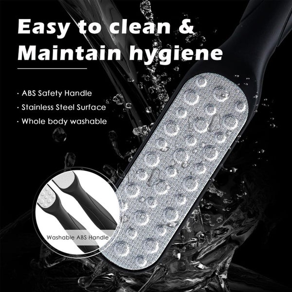 Stainless Steel Foot File Dual-Sided Callus Remover for Cracked Heels Dead Skin Carousel 3