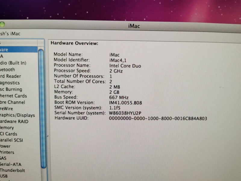 Apple iMac A1174 (20-inch, Early 2006) - Core Duo 2.0GHz / 2GB / 250GB HDD Carousel 6