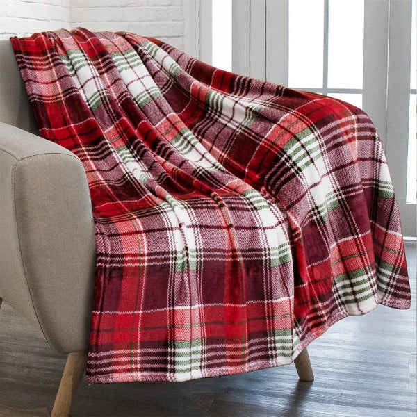 Cozy Christmas Blanket for Adults - Ultra-Soft Polyester Nap Throw (All-Sea Carousel 9
