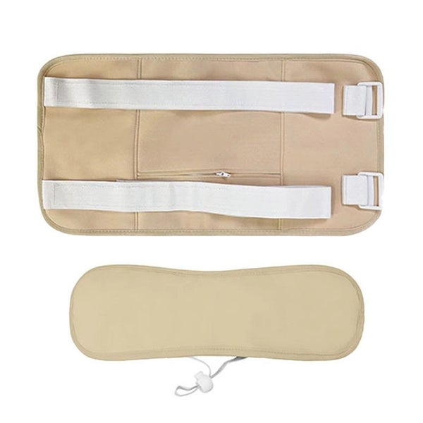 2Pcs Reusable Castor Oil Pack Kit Compress Wrap for Waist and Neck - Khaki Carousel 2
