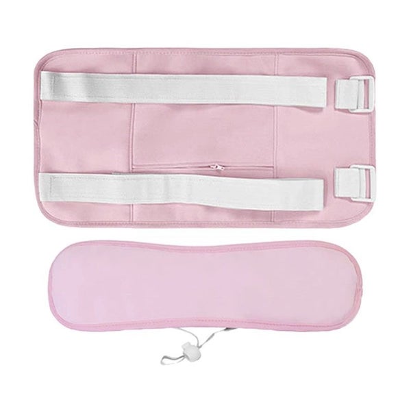 2Pcs Reusable Castor Oil Pack Kit Compress Wrap for Waist and Neck - Pink Carousel 2