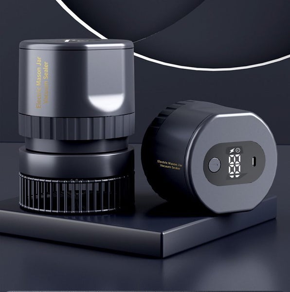 Automatic Electric Mason Jar Vacuum Sealer for 8.3cm & 6.8cm Lids - Black Carousel 2