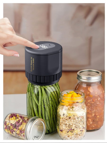 Automatic Electric Mason Jar Vacuum Sealer for 8.3cm & 6.8cm Lids - Black Carousel 3
