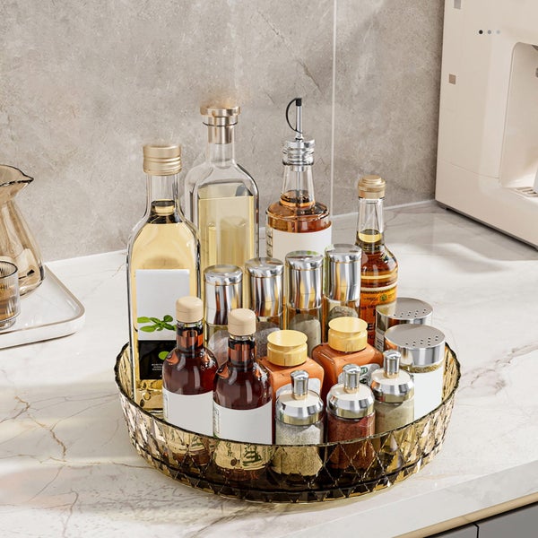 Makeup Perfume Organizer Tray Lazy Susan, Bathroom Organizer Storage and Sk Carousel 1