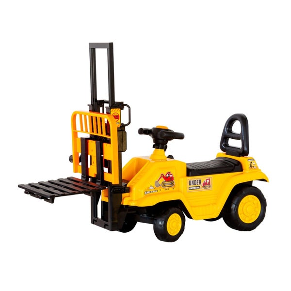 Kids Manual Forklift Ride-On With Working Mast Lift And Pallet Carousel 1