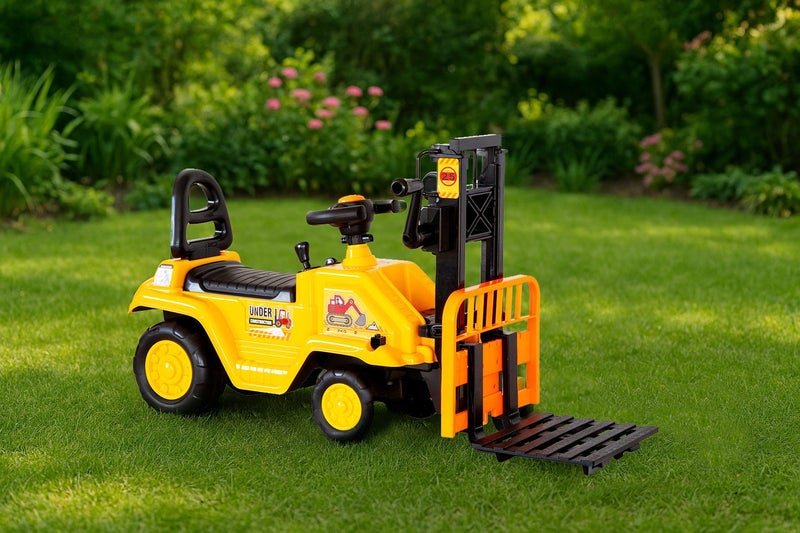 Kids Manual Forklift Ride-On With Working Mast Lift And Pallet Carousel 2
