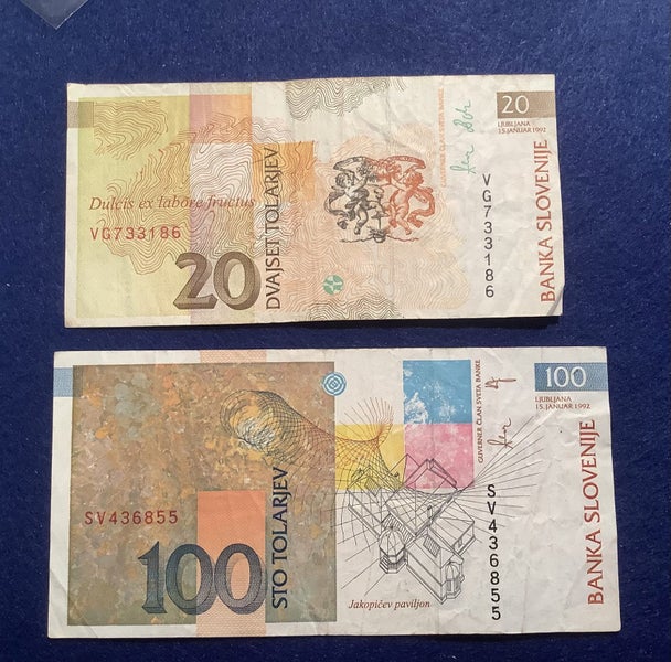 Slovenia 1994 Banknotes x 2 Carousel 2