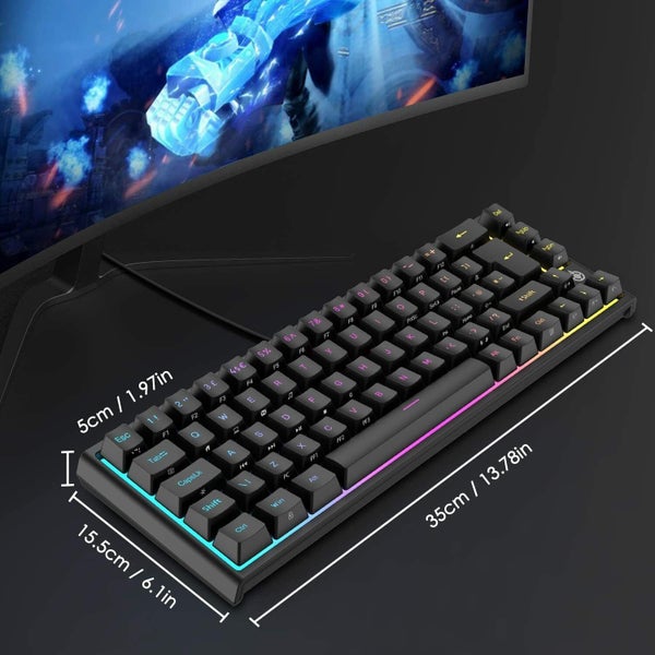 Hod Health & Home 67 Keys Layout Design Mechanical Gaming Keyboard Pc Ps4 Rgb Ba Carousel 2