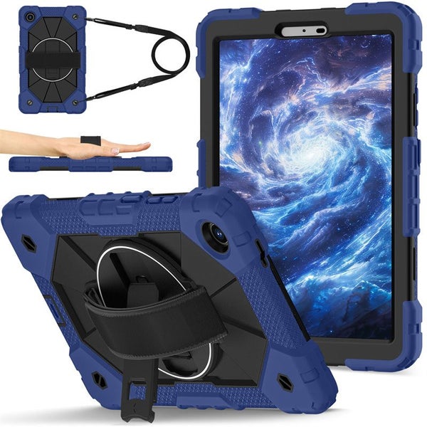 Tablet Case for Lenovo Tab One / K9 8.7 Inch with Strap-NavyBlueBlack Carousel 1