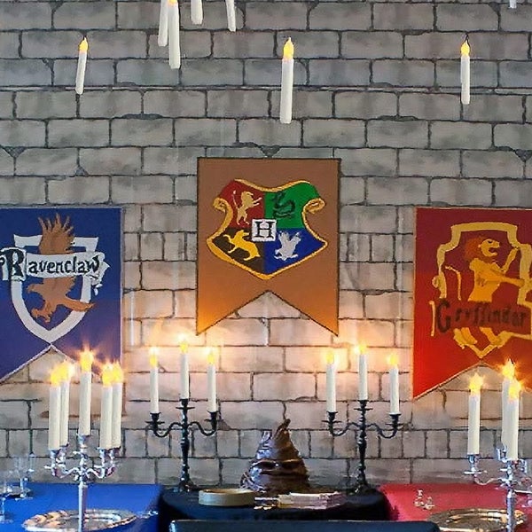 12Pcs Candle Lights Floating Lamps with Magic Wand Remote-Yellow light Carousel 3