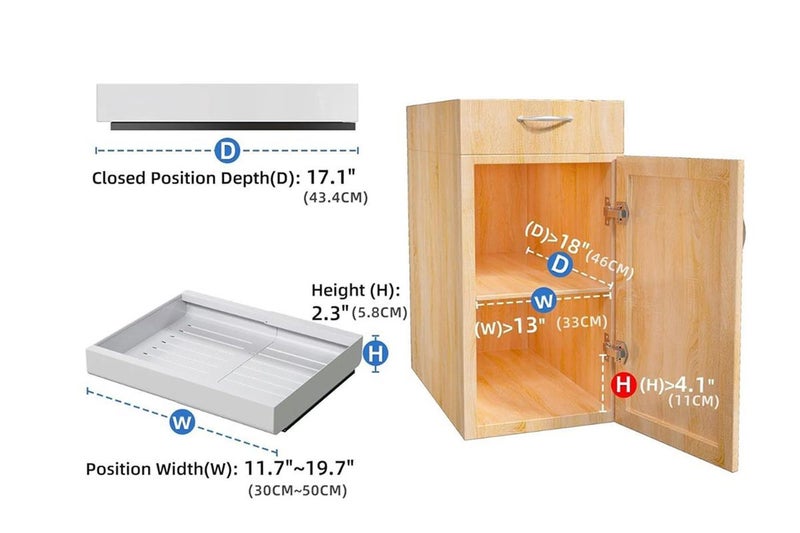 Expandable Pull-Out Cabinet Organizer Slide Out Pantry Shelves Storage Carousel 3