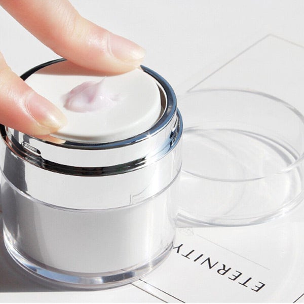 3Pcs Travel Vacuum Cream Jar Set Refillable Pump Press Cosmetic Container Carousel 3