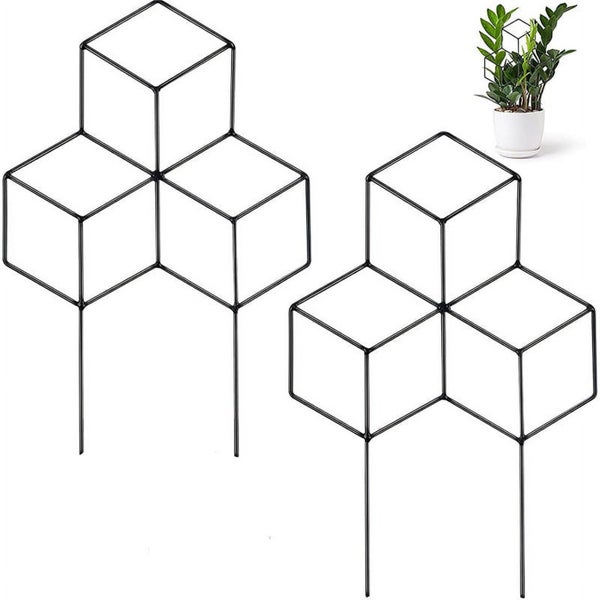 Garden Metal Trellis, Lattice-Shaped Plant Support Trellis for Indoor Outdo Carousel 1