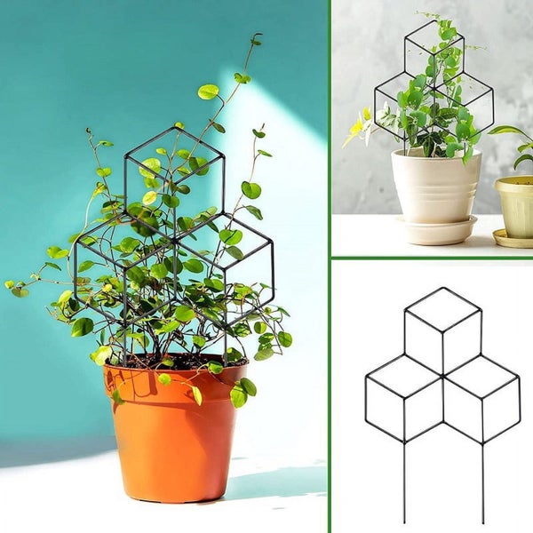 Garden Metal Trellis, Lattice-Shaped Plant Support Trellis for Indoor Outdo Carousel 2