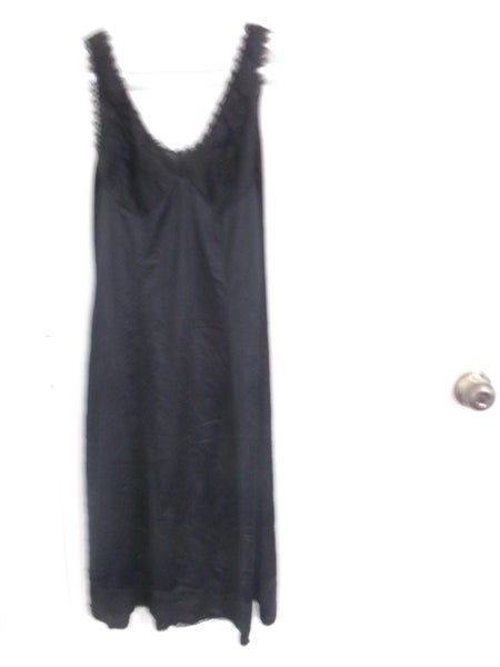 Gorgeous black full slip/ nightie with lace size 12. Carousel 1