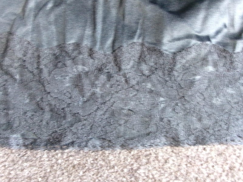 Gorgeous black full slip/ nightie with lace size 12. Carousel 4