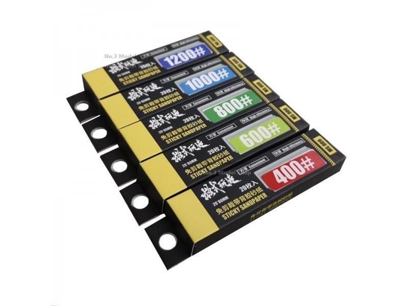 MSWZ Polishing DIE-CUTTING ADHESIVE SANDPAPER With Back Glue 5 Boxes For Gundam Carousel 1