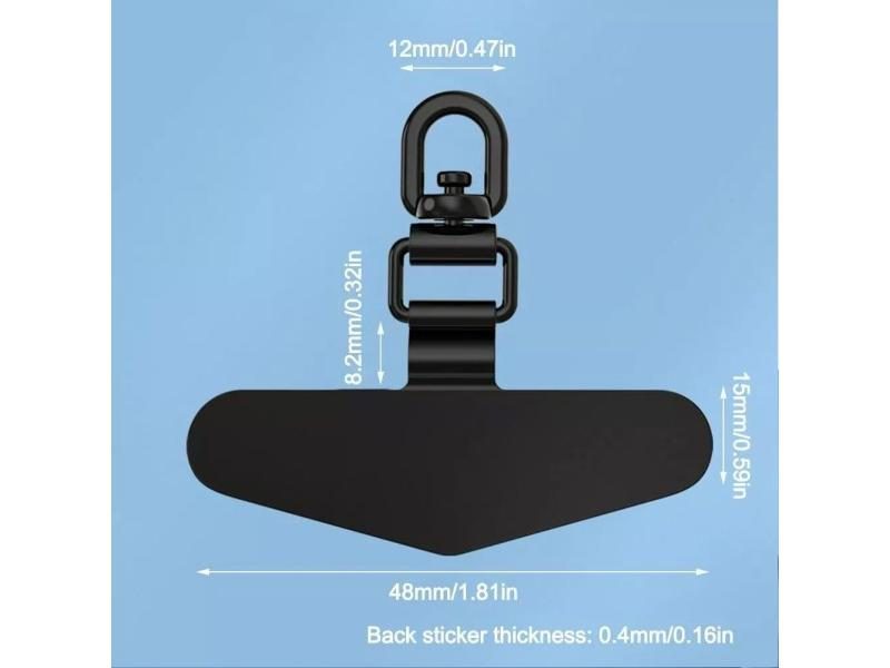 Upgrated 360 Rotatable Steel Phone Tether Tab Metal Patch Gasket Cellphone Carousel 5