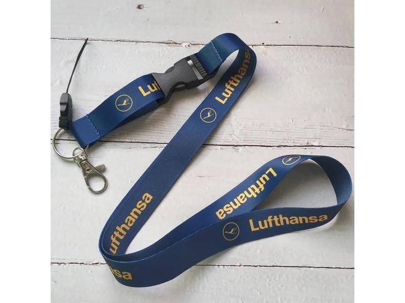 1 PC Navy Blue Lufthansa Lanyard For Phone/ID Card Holder Carousel 2