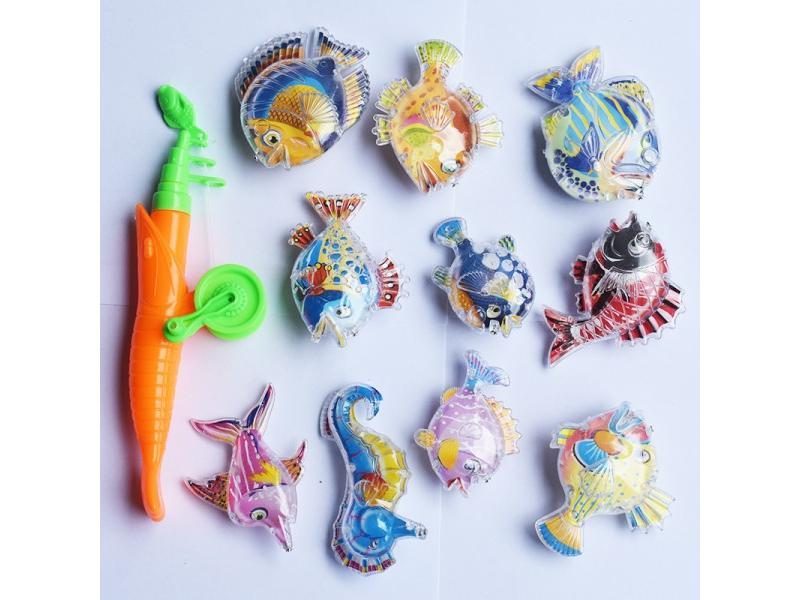 11pcs/Set Magnetic Fishing Toys Game For Kids Outdoor Hobbies Carousel 1