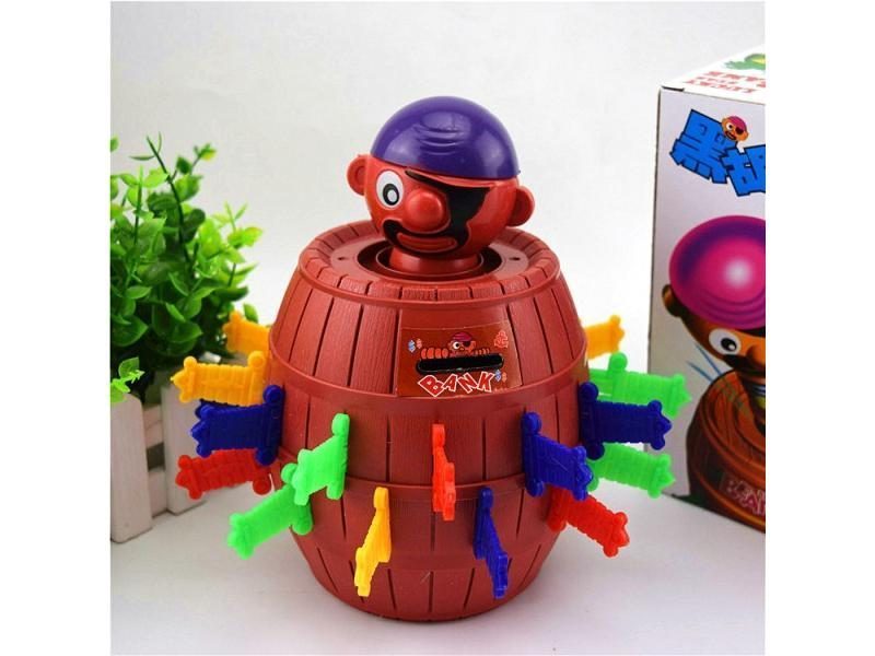 Kids Funny Gadget Pirate Barrel Game Toys For Children Lucky Stab Pop Up Toy Carousel 2