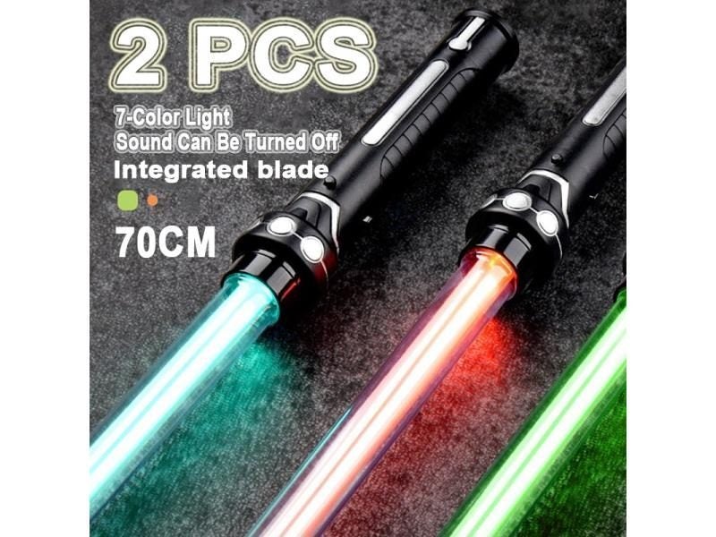 New 80/66cm Lightsaber Dueling RGB Laser Sword Toys Light Saber 7 Colors Kids Carousel 1