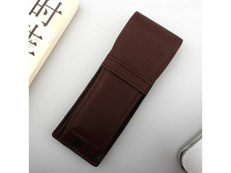 Handmade PU Leather Pencil Bag Fountain Pen Case Holder Vintage Retro Style Carousel 1