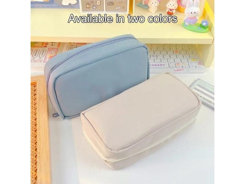 1PC Large Capacity Multi-functional Solid Color Pencil Case For Students Carousel 2