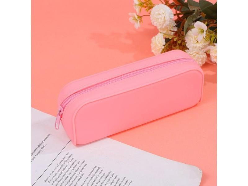 Waterproof Soft Silicone Pencil Case Candy Color Pencil Stationery Box Large Carousel 1