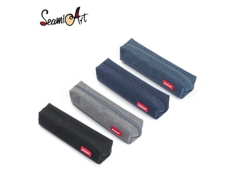 1pc Small Solid Color Simple Zipper Kawai Pencil Case Mini Pen Bags Papeleria Carousel 2