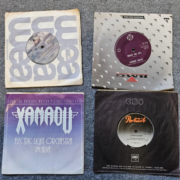 4 VINYL MUSICAL DICS:: SANDIE SHAW, THE BEACH BOYS + CYNDI LAUPER-- Carousel 1