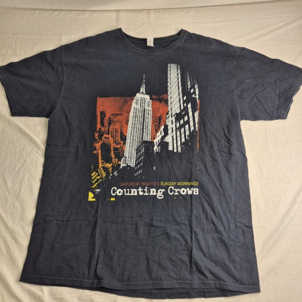 Counting Crows Black Tour Merchandise T-Shirt Top Rock Alt Music Mens XL Band Carousel 1