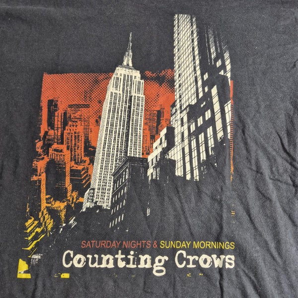Counting Crows Black Tour Merchandise T-Shirt Top Rock Alt Music Mens XL Band Carousel 2