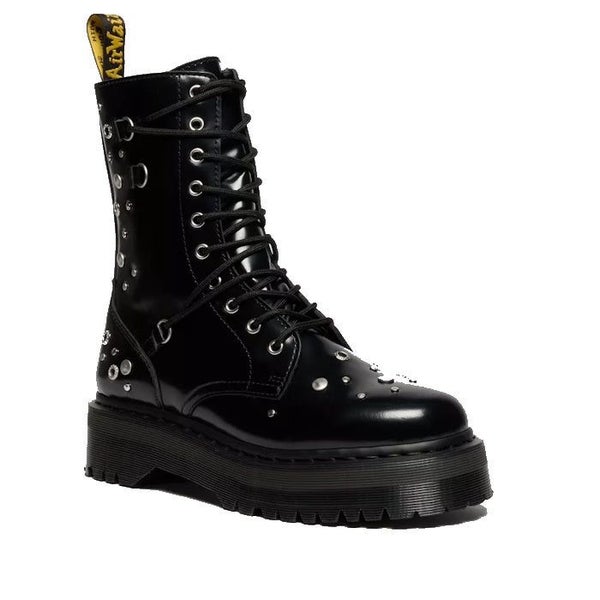 Dr Martens Jadon Hi HDW Hardware Buttero Platform Black Boots Carousel 1