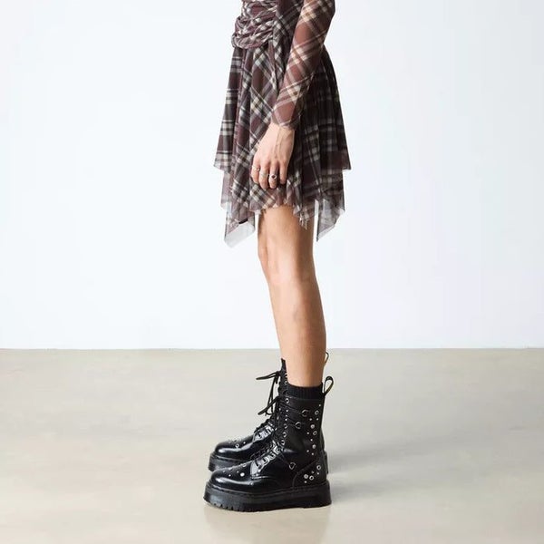 Dr Martens Jadon Hi HDW Hardware Buttero Platform Black Boots Carousel 2